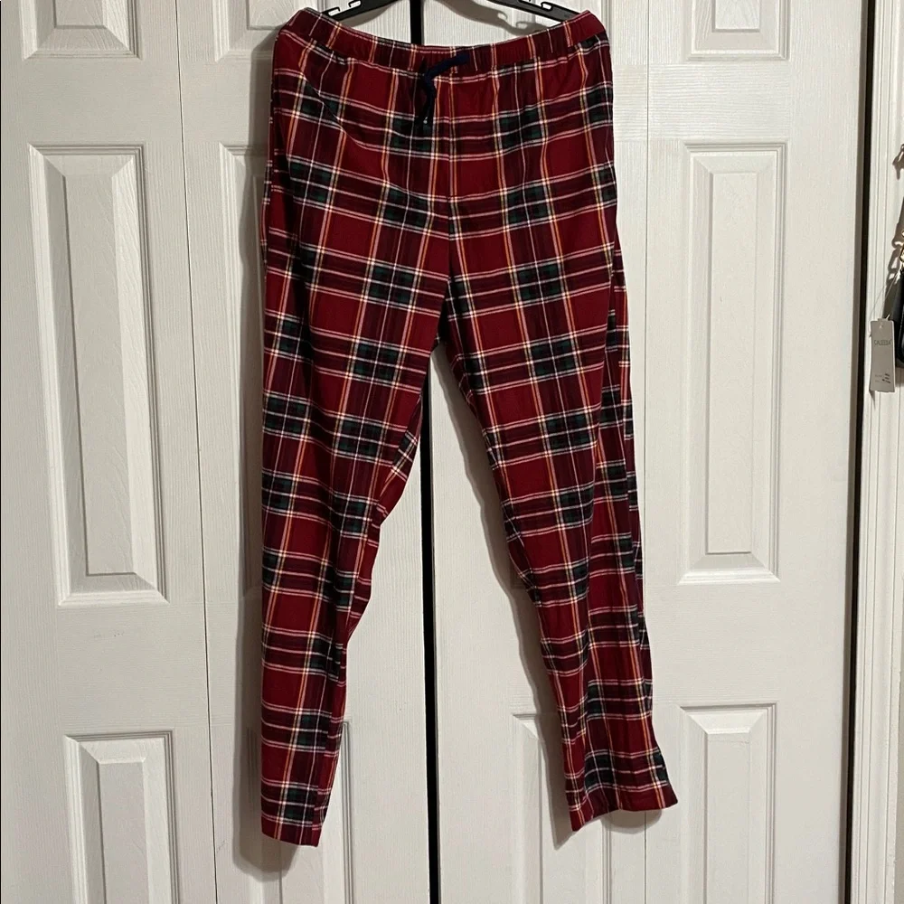 Tailor vintage NWT plaid pajama pants & Serra dusty orange SLEEP top LARGE - Picture 2 of 15